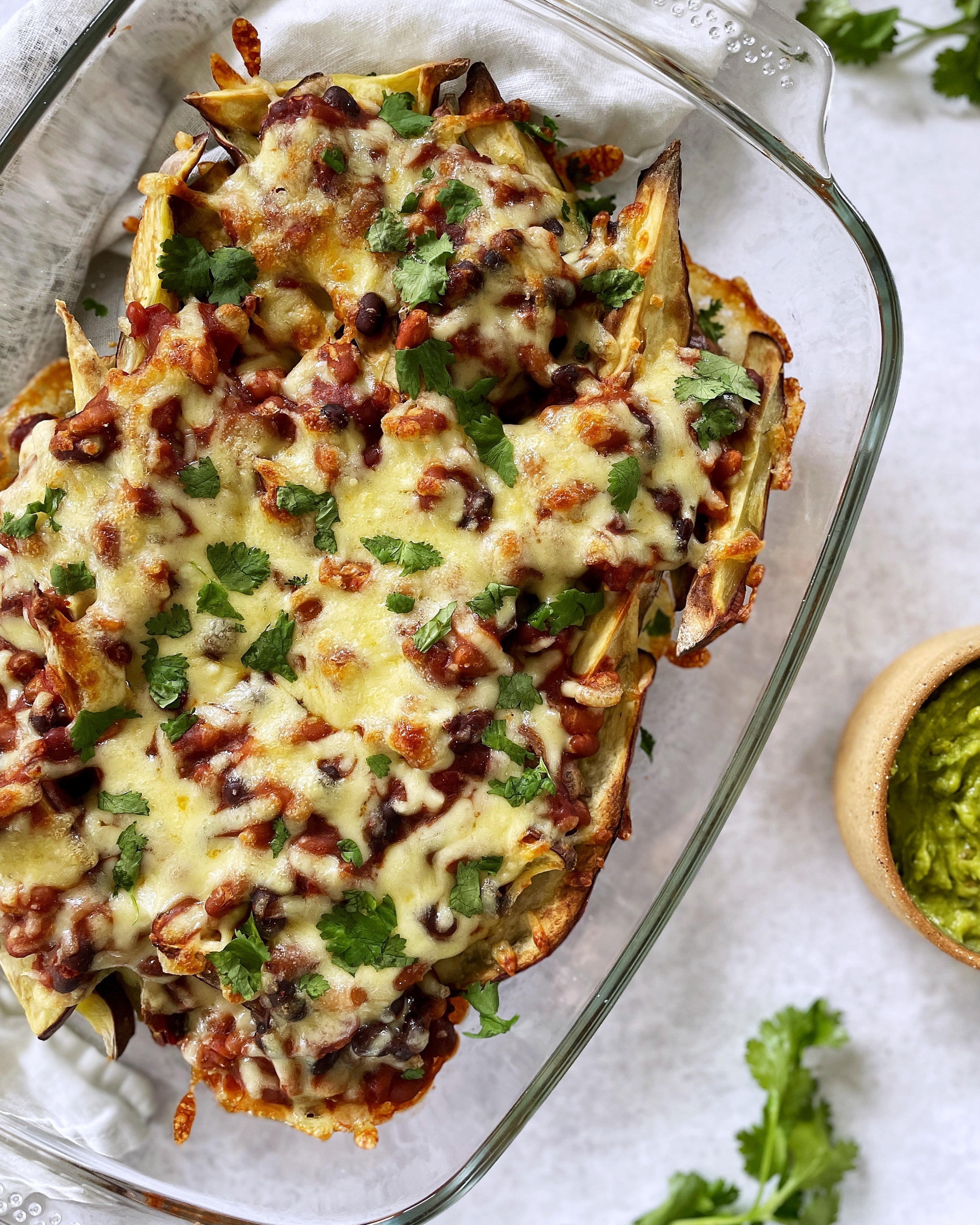 Loaded Kumara Fries with Spicy Bean