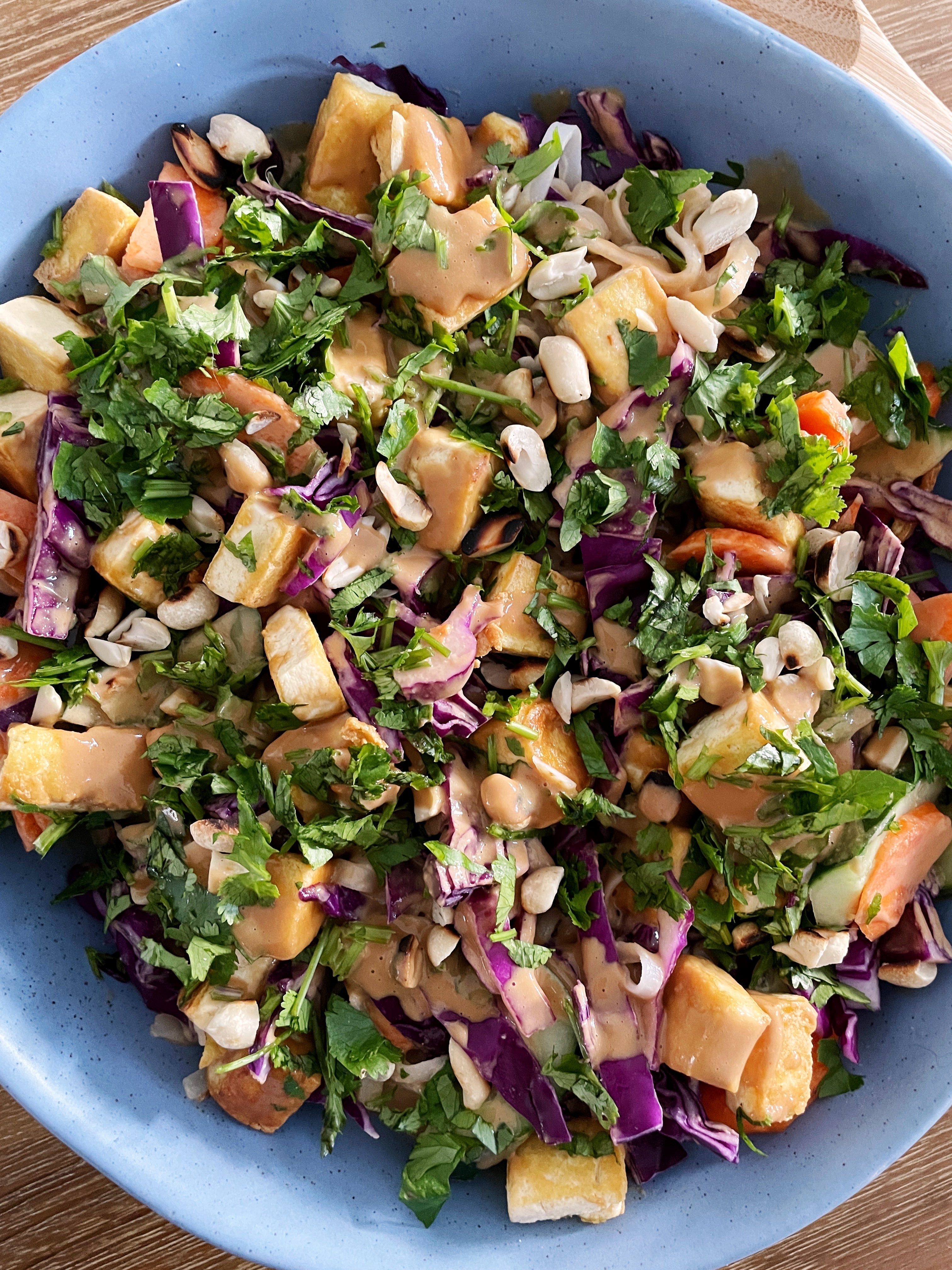 Tofu Peanut Noodle Salad