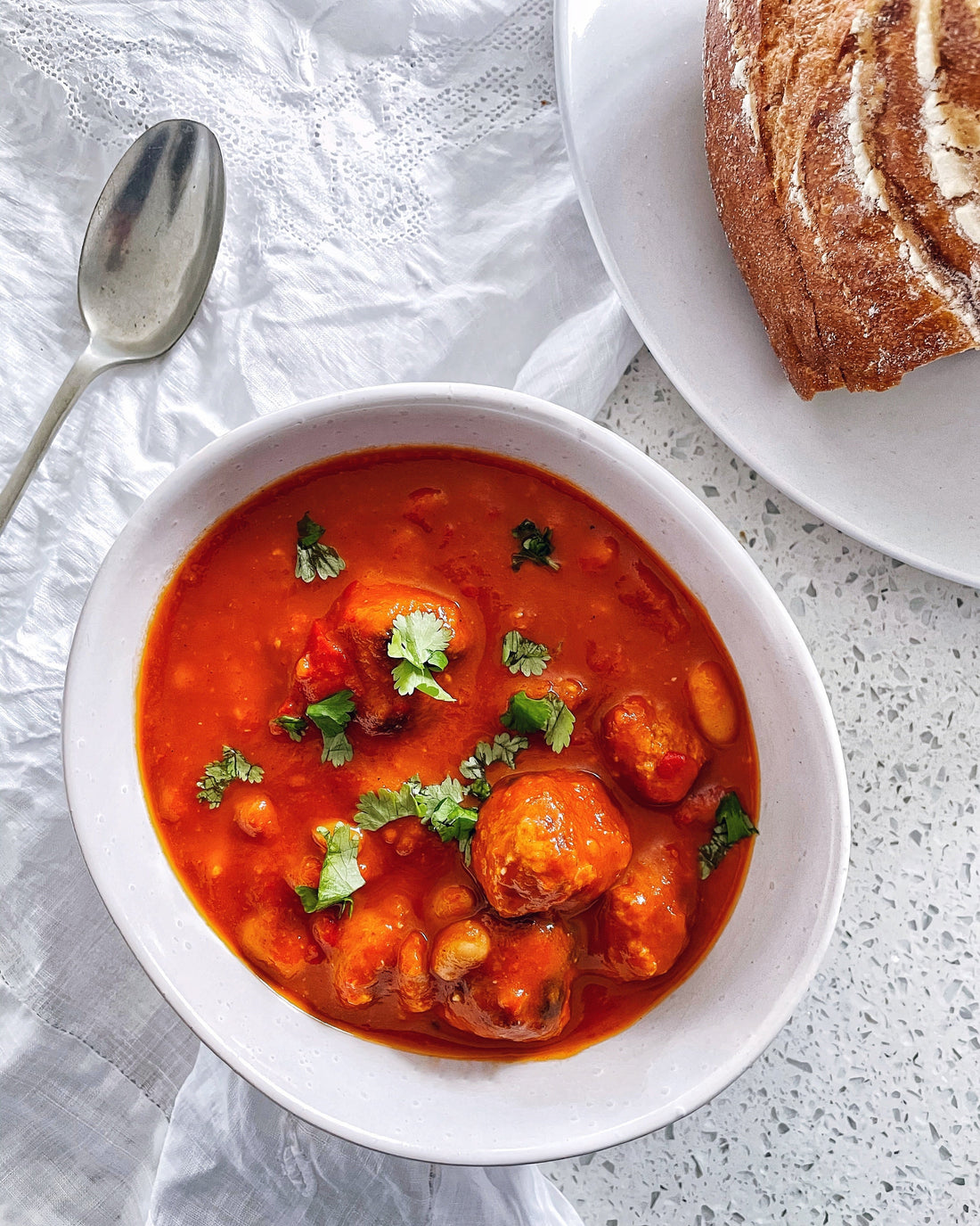 Tomato, Chorizo and White Bean Soup