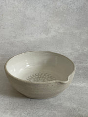 Garlic Grater Salad Dressing Bowl | White