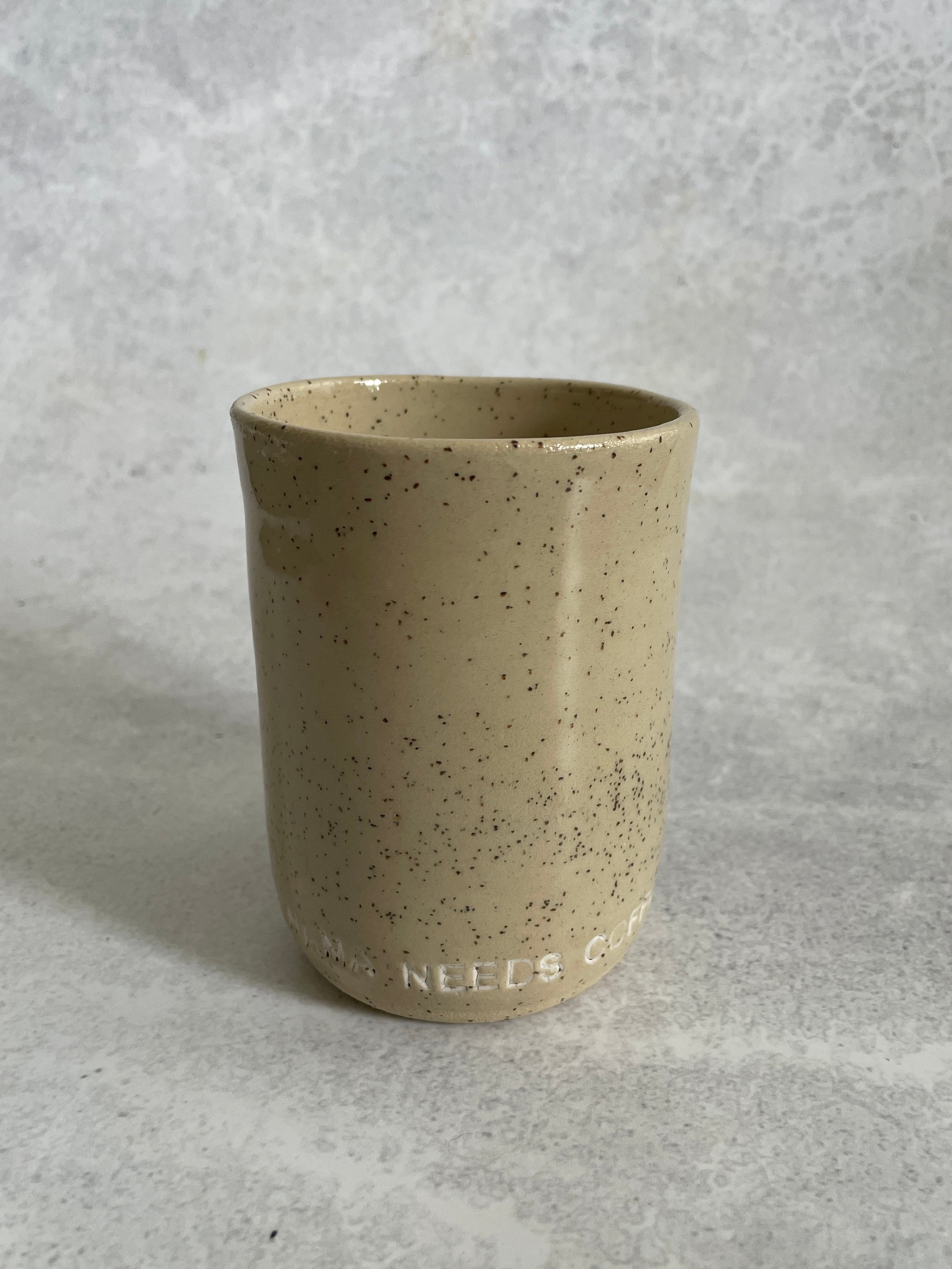 Mama Needs Coffee Tumbler | White