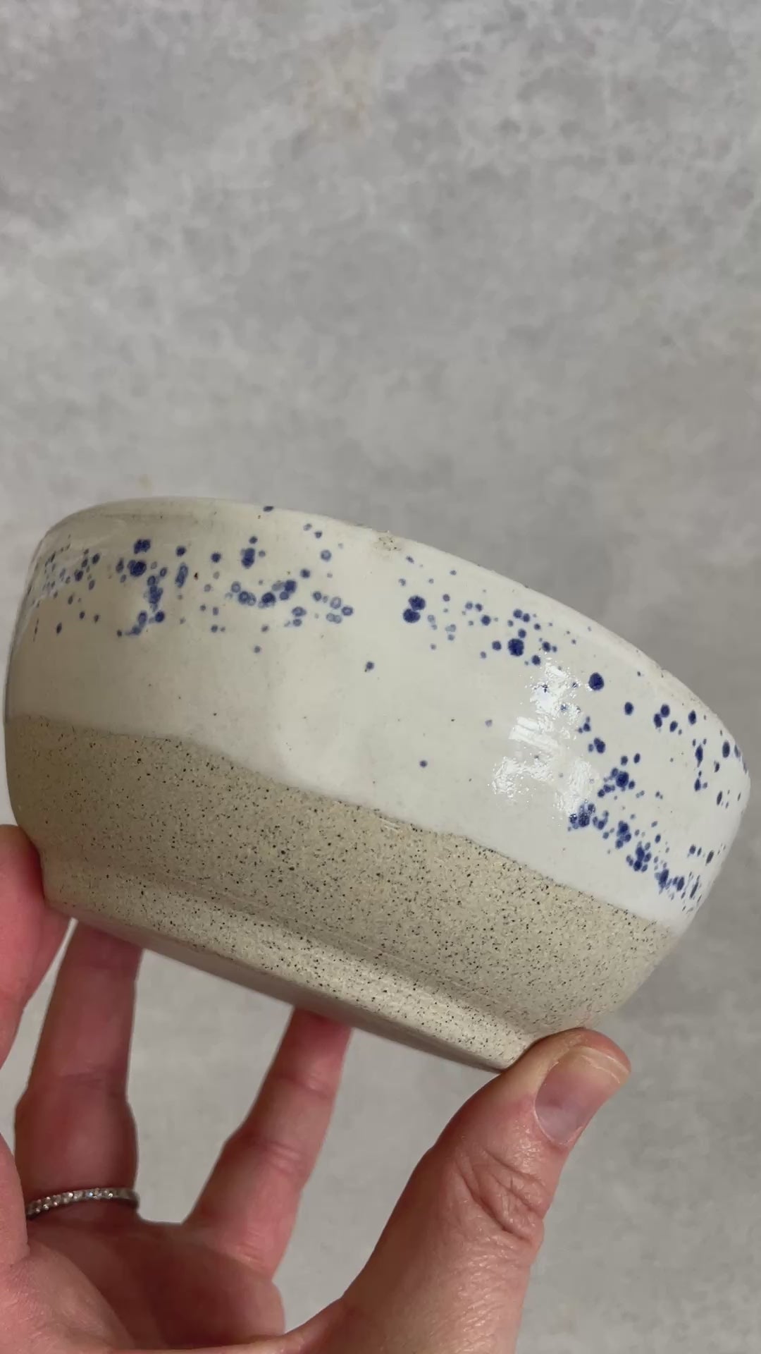 Load video: Snack Bowl 1 | Blue Speckle